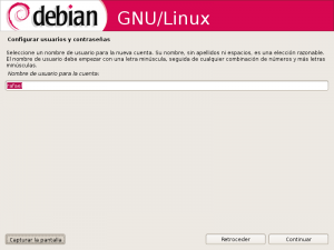Definimos el nombre de usuario